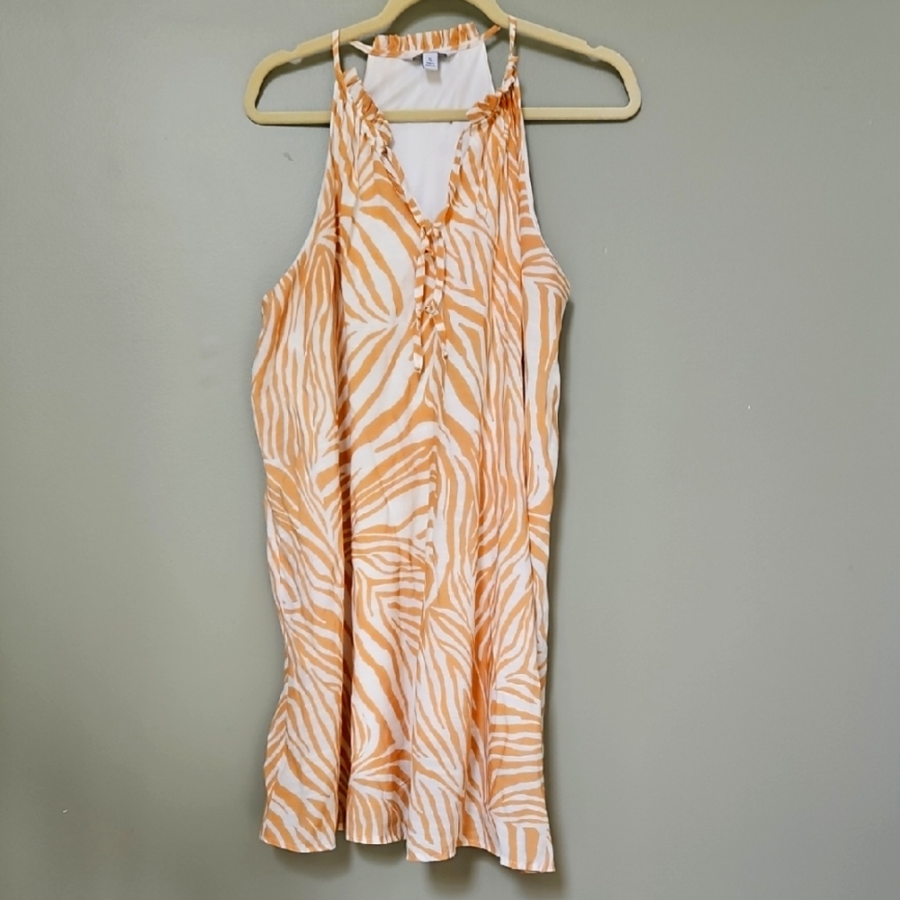 Womens Nine West Zebra Print A-line Sun Dress